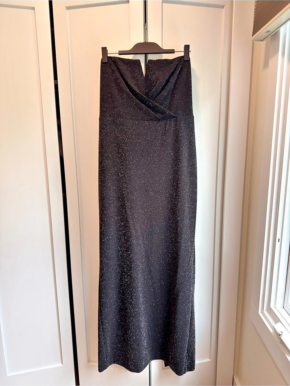 Calvin Klein Sparkle Draped Maxi Skirt Size 12 Like New